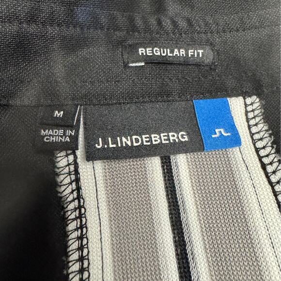 Men's J.Lindeberg Black  Short Sleeve‎ Regular Fit Performance Casual Polo M - Picture 6 of 9